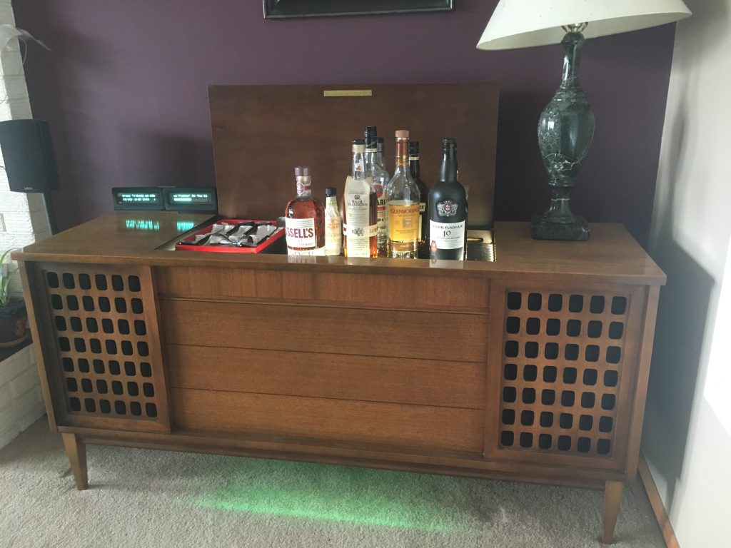 open liquor cabinet